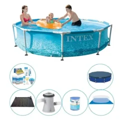 Pooler^Pool plus tilbehør - Intex Metalramme Rund Strand 305x76 cm