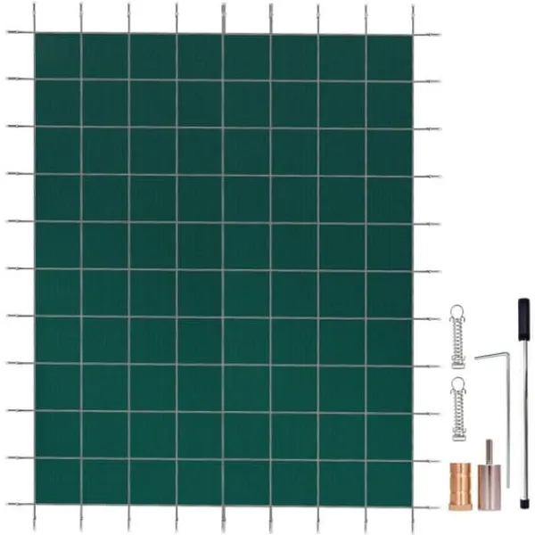 Clearance Pool sikkerhedsafdækning 18x36FT rektangulær til indendørs swimmingpool. Robust grønt net for vinterbeskyttelse og sikkerhed. Pool- & Spatilbehør