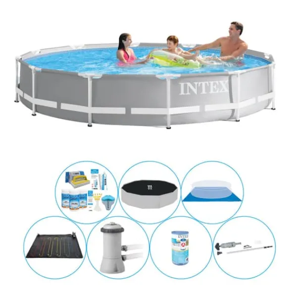 Pooler^Pool Super Sæt - Intex Prisme Ramme Rund 366x76 cm