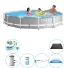 Pooler^Pool tilbud - 7 stk - Intex Prisme Ramme Rund 366x76 cm