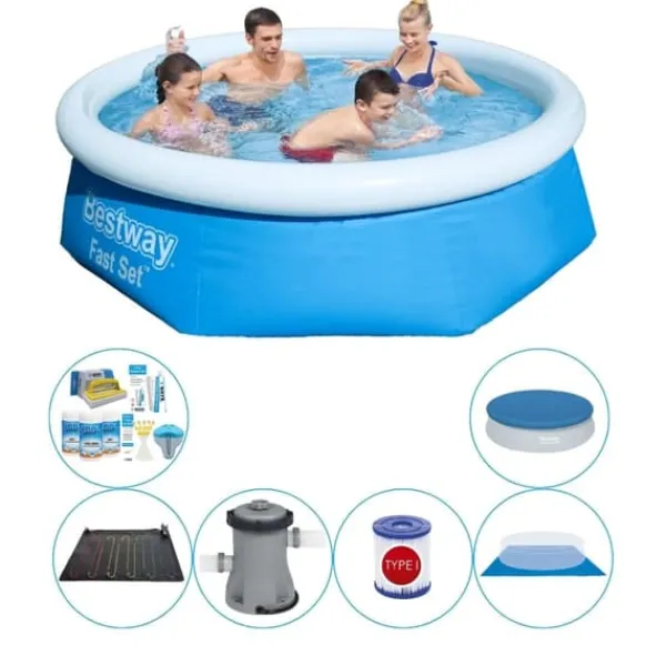 Discount Pool tilbud - Fast Set Rundt 244x66 cm Pooler