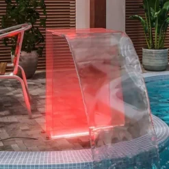 Discount Poolfontæne med RGB LED-lys - Akrylvandfald til pool og havedam | Højde: 51 cm Springvand & Damme