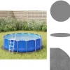 Pool- & Spatilbehør^Poolovertræk - Living poolunderlag Ø244 cm polyester-geotekstil lysegrå