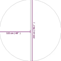 Pool- & Spatilbehør^Poolovertræk - Living poolunderlag Ø244 cm polyester-geotekstil lysegrå