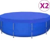 Pool- & Spatilbehør^Poolovertræk til runde svømmebassiner - 2 stk. 540 cm | Vægt: 90 g/m² | Materiale: PE