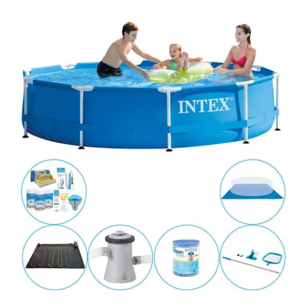 Pooler^Poolpakke - 7 stk - Intex Metalramme Rund 305x76 cm