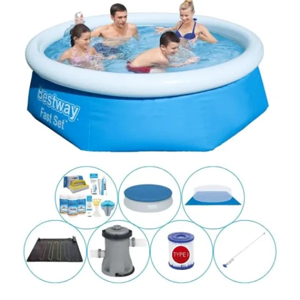 Best Poolsæt - Fast Sæt Rundt 244x66 cm Pooler