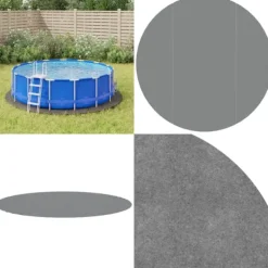 Pool- & Spatilbehør^Poolunderlag Ø366 cm polyester-geotekstil lysegrå - Poolunderlag - Pooldug - Home & Living