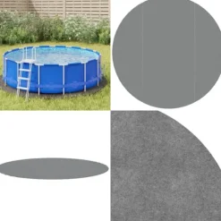 Outlet Poolunderlag Ø306 cm polyester-geotekstil lysegrå - Poolunderlag - Pooldug - Home & Living Pool- & Spatilbehør