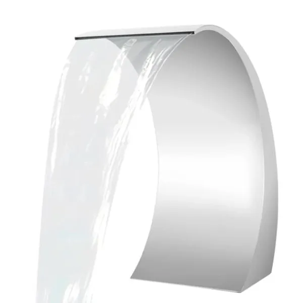 Clearance Poolvandfald - Vandfaldsblad - Metal - Kaskadeffekt - Til Swimmingpool - Sølv Springvand & Damme
