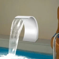 Clearance Poolvandfald - Vandfaldsblad - Metal - Kaskadeffekt - Til Swimmingpool - Sølv Springvand & Damme