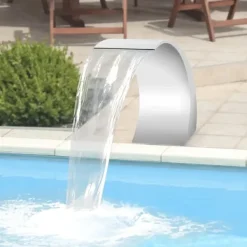 Clearance Poolvandfald - Vandfaldsblad - Metal - Kaskadeffekt - Til Swimmingpool - Sølv Springvand & Damme