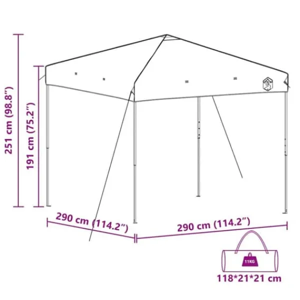 Telte & Lysthuse^Pop-up canopy telt - Holdbart udendørstelt | Farve: Grøn | Størrelse: 300x300 cm
