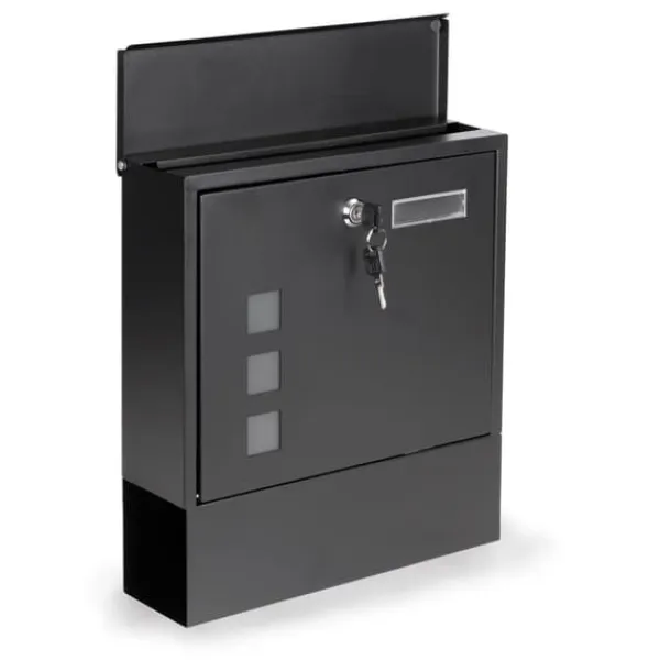 Viking Choice Postkasser & Brevindkast^Postkasse - med avisrulle - 30x10x33,5 cm - antracit