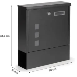 Viking Choice Postkasser & Brevindkast^Postkasse - med avisrulle - 30x10x33,5 cm - antracit