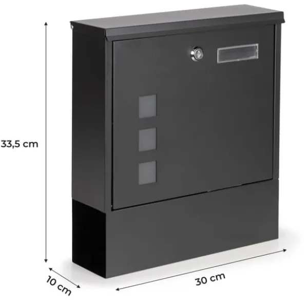 Viking Choice Postkasser & Brevindkast^Postkasse - med avisrulle - 30x10x33,5 cm - antracit