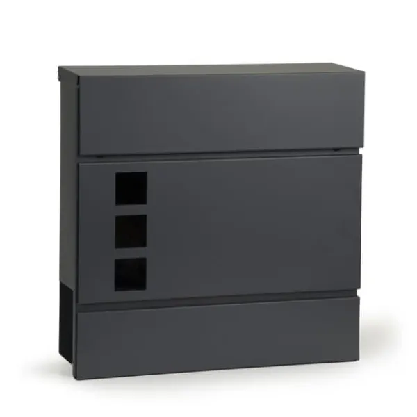 Outlet Postkasse 37 x 37 x 10 cm - Galvaniseret stål - Antracit Postkasser & Brevindkast
