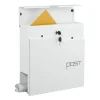 Postkasser & Brevindkast^Postkasse med avisholder, 38x37x12 cm, Metal