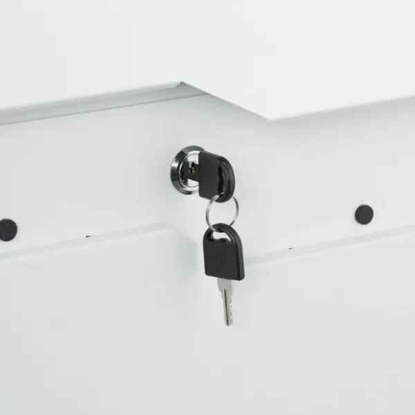 Postkasser & Brevindkast^Postkasse med avisholder, 38x37x12 cm, Metal