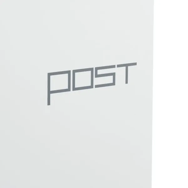Postkasser & Brevindkast^Postkasse med avisholder, 38x37x12 cm, Metal