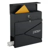 Outlet Postkasse med avisindkast, 38x37x12 cm, metal Postkasser & Brevindkast