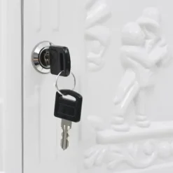 Postkasser & Brevindkast^Postkasse med piedestal aluminium vintagestil rustbestandig hvid - Postkasse Med Piedestal - Postkasser Med Piedestaler - Home & Living