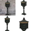 Online Postkasse med piedestal aluminium vintagestil rustbestandig grøn - Postkasse Med Piedestal - Postkasser Med Piedestaler - Home & Living Postkasser & Brevindkast