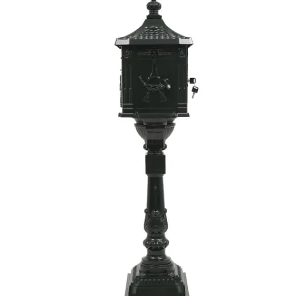 Online Postkasse med piedestal aluminium vintagestil rustbestandig grøn - Postkasse Med Piedestal - Postkasser Med Piedestaler - Home & Living Postkasser & Brevindkast