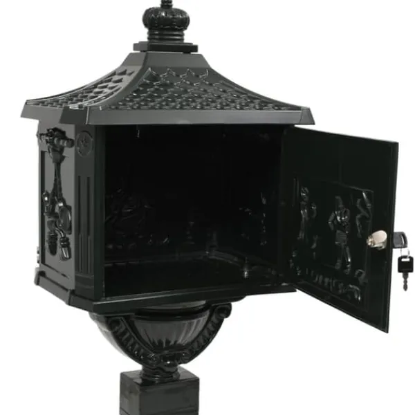 Online Postkasse med piedestal aluminium vintagestil rustbestandig grøn - Postkasse Med Piedestal - Postkasser Med Piedestaler - Home & Living Postkasser & Brevindkast