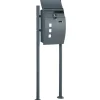 New Postkasse med stativ og avisrum, 44x15x114 cm, antracit Postkasser & Brevindkast