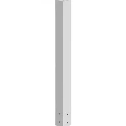 Discount Postkasse Stander, 109,5 cm Højde, 12,5x12,5 cm Base, Hvid, Stål Postkasser & Brevindkast