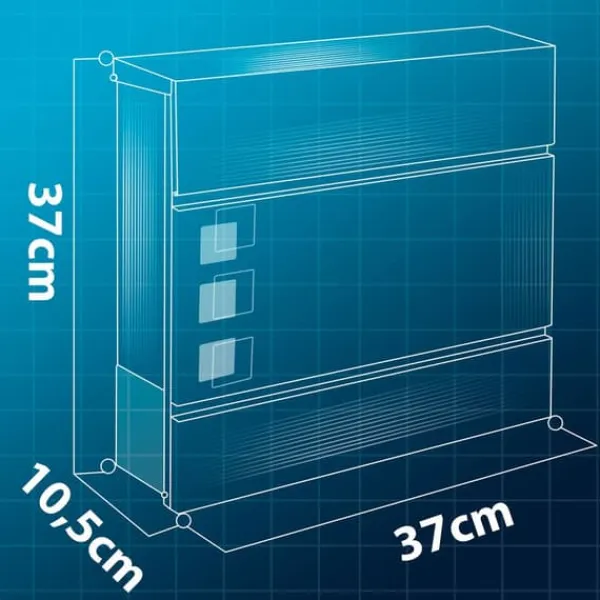 Clearance Postkasse 37x37x10,5 cm antracit HM-863 Postkasser & Brevindkast
