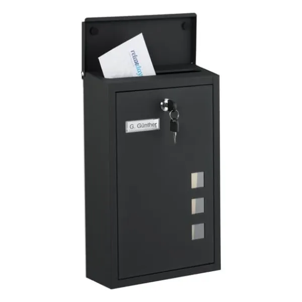 Postkasser & Brevindkast^Postkasse, 40x25x11,5 cm, jern