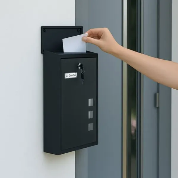 Postkasser & Brevindkast^Postkasse, 40x25x11,5 cm, jern