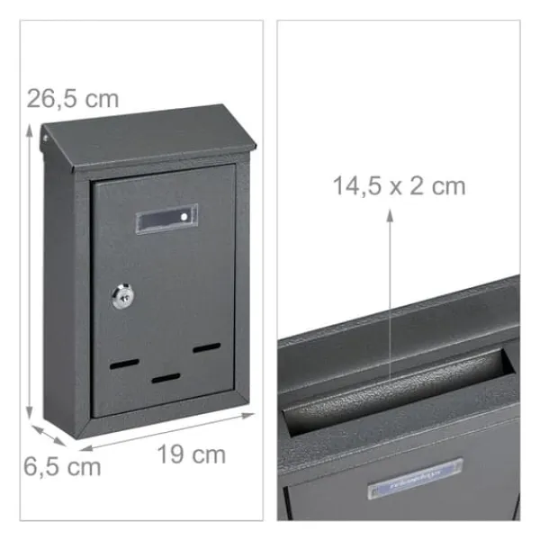 Postkasser & Brevindkast^Postkasse, 26.5x19x6.5 cm, Kodustaar