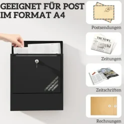 Online Postkasse, 30x8,5x32,5 cm, Mørkegrå Postkasser & Brevindkast