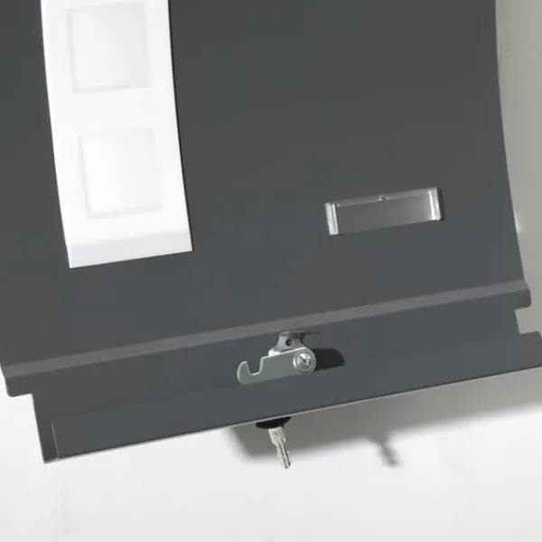 Postkasser & Brevindkast^Postkasse, 32x10x45 cm, Mørkegrå
