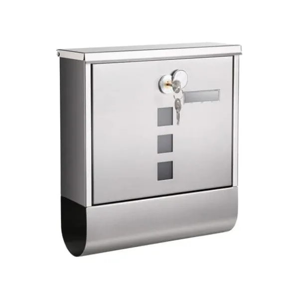 Postkasser & Brevindkast^Postkasse, 30,5x9,5x33,3 cm, Sølv