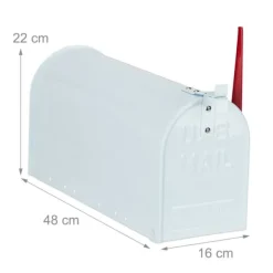 Postkasser & Brevindkast^Postkasse, 25x19x52.5 cm, Sølv