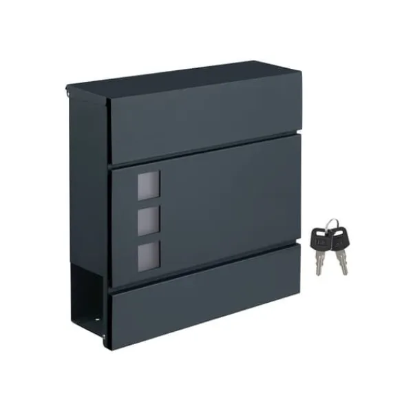 Clearance Postkasse, 37x10,5x37 cm, Sort Postkasser & Brevindkast