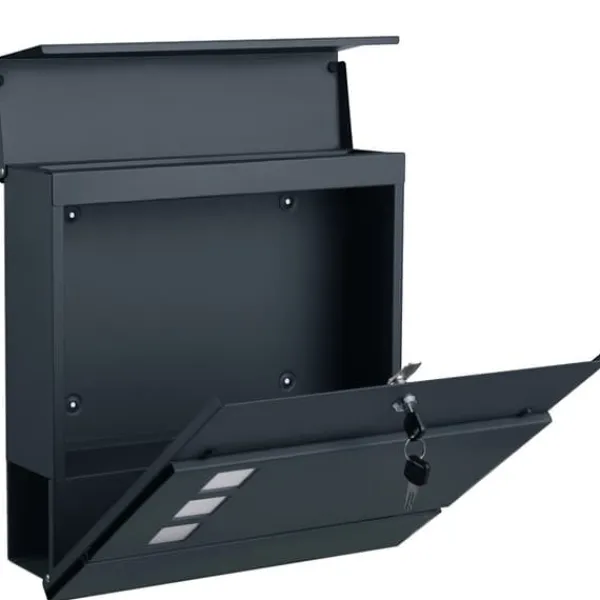 Clearance Postkasse, 37x10,5x37 cm, Sort Postkasser & Brevindkast