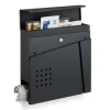 Postkasser & Brevindkast^Postkasse, 37x37x11 cm, Sort