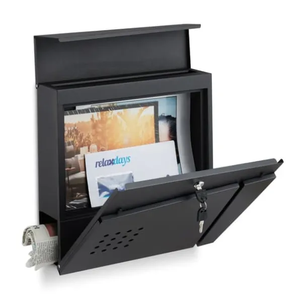 Postkasser & Brevindkast^Postkasse, 37x37x11 cm, Sort