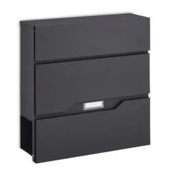 Postkasse, 37x37x11 cm, Sort Postkasser & Brevindkast