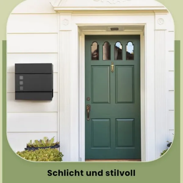 Hot Postkasse, 37x10,5x37 cm, Sort Postkasser & Brevindkast