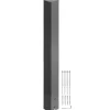 Clearance Postkassestolpe, 43" høj, sort pulverlakeret stativ af Q235 stål. Universel overflademonteret stolpe til udendørs postkasser. Postkasser & Brevindkast