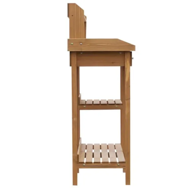 Online Pottebord, 117x45x121 cm, Natur Plantningsbænke