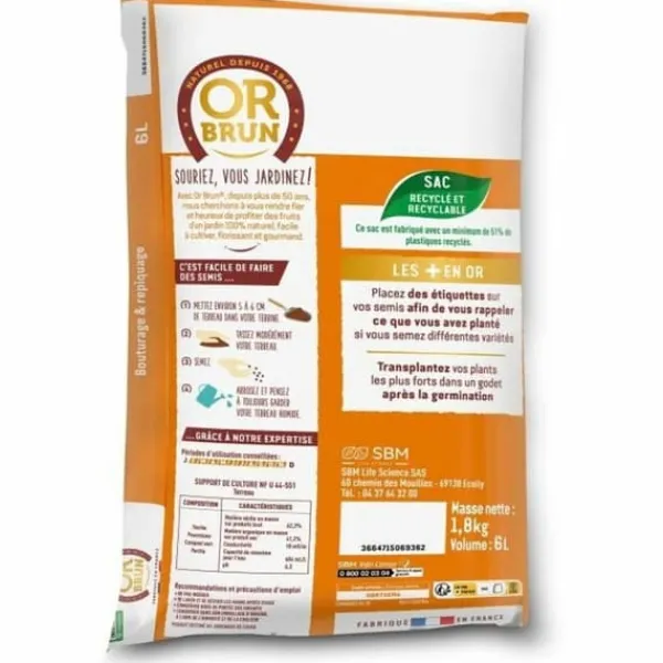 Jord & Sand^Potting compost OR BRUN 6 L