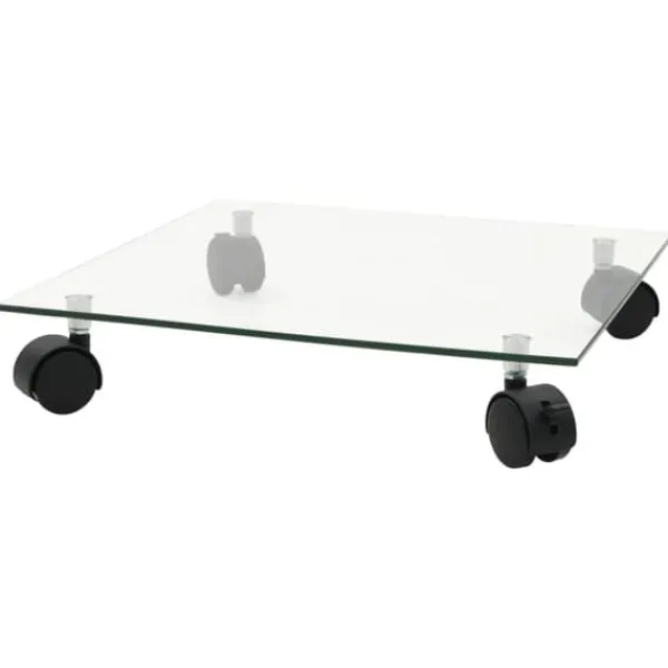 Hot Praktiske plantevogne 2 stk. | Hærdet glas 35x35 cm | Firkantet design | 360° drejehjul Plantestativer