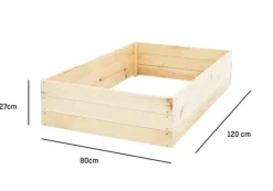 Viking Choice Plantningsbænke^Premium Fyrretræs Højbed 120x80x27 cm med Jordklæde